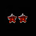10MM Beautiful Cubic Zirconia Earrings In Star Shape With Sunshine Color (More Colors)
