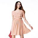 ruche chiffon jurk