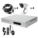 Ultra-Low-Preis 8CH CCTV DVR-Kit (H. 264, 4 Outdoor Wasserdicht Farbkameras)