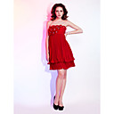 A-line Strapless Short/Mini Chiffon Cocktail Dresses