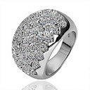 superbe zircone cubique en or 18 carats plaque anneau de mode