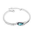 österreichischen Kristall mit echtem Platin beschichtet Anti-Allergie-Damen-Armband gläserne Pantoffel (weitere Farben)