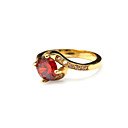 Granat rosé vergoldet Liebe Mode-Ring