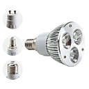 e27/e14/gu10 3 * 1W 270lm 6000k luz blanca natural de la bombilla spot (85-265V, 3W)
