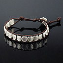 fashion dames leer in aluminium armband