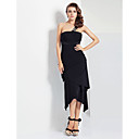 Sheath/Column One Shoulder Asymmetrical Jersey Evening Dress