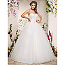 klaring! baljurk sweetheart vloer-length organza bruidsjurk