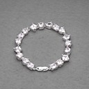 geweldige verzilverde witte kristal vrouwen armband