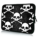 noire en néoprène pour ordinateur portable crâne cas pour 10-15 "ipad macbook Dell HP samsung acer