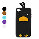 Unique Stay Bird Pattern Silicone Case for iPhone 4 and 4S (Assorted Colors)