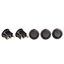 Interruttori a bilanciere auto con rosso / blu / verde indicatore luminoso (5-pack/12v)