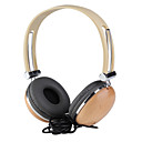 Fashion Wooden Stereo Headband Headphone with Microphone (3.5mm Jack + 1.2M Cable)