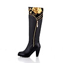 Leatherette Chunky Heel Knee High Boots Party/ EveningShoes