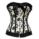 Acrylic/Spandex With Bowknot/Printing Strapless Front Busk Closure Shapewear