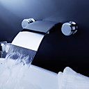 Widespread Contemporary Chrome Bathroom Sink Faucet with Pop up Waste