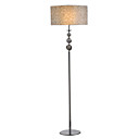 40W Crystal Floor Light with Arabesque Fabric Shade