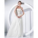 Chiffon A-line Strapless Floor-length Evening Dress inspired by Anne Hathaway at the 83rd Oscar