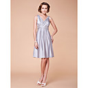  A-line V-neck Knee-length Spandex Mother of the Bride Dress