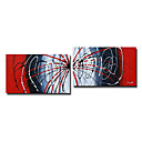 Hand-painted Abstract Oil Painting with Stretched Frame - Set of 2