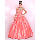 Ball Gown Sweetheart Floor-length Tulle Prom Dress With Embroidery