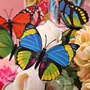 Beautiful Blue And Yellow Plastic Butterfly - Set Of 6