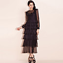 TS Elegant Cascading Flounced Dress