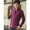 mens fina de manga comprida camisa de t
