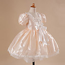 Ball Gown Scoop Floor-length Satin Flower Girl Dress
