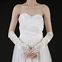satin bout des doigts des gants coude longueur de mariée avec fronces (plus de couleurs)