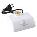 US Plug to E27 Infrared Sensor LED Bulbs Lamp Holder (220-240V)