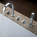 Sprinkle® - von lightinthebox - zeitgenössische Messing Badewanne Wasserhahn mit Handbrause - verchromt