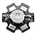 Epistar 520-525nm 3W 60-80LM 700mAh Green LED Light Bulb with Aluminum Plate (3.4-3.8V)