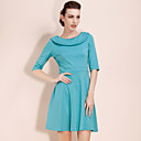 TS Folded Collar 3/4 Sleeve Dress (More Colors)