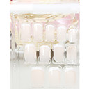 Full Cover Nude Acrylic Nails & Tips With Nail Glue