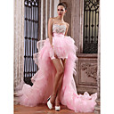 Ball Gown Sweetheart Asymmetrical Organza Over Taffeta Luxurious Dresses
