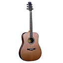 Hawks 41" Advanced Solid Red Cedar Top Wood Rosette Maple Binding D'Addario String Acoustic guitar
