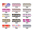 16 stuks Nail Foil Art Geranium Full Cover Stickers Manicure