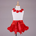 Flowers Tops With Matching PettiDress Set Cotton/Tulle Flower Girl Dress
