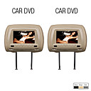 7 polegadas touch screen digital, encosto de cabeça dvd player com tv, jogo (1 par)