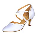 Obermaterial Satin Tanzschuhe mit Strass / Schnalle Ballsaal moderne Schuhe für Frauen