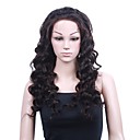 Mono Top With Stretch Lace At Back Indian Remy Hair 22 Inch Fashion Body Curly Fully Hand-tied Wigs