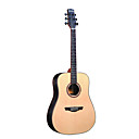 Hawks 41" Advanced Solid Spruce Top Wood Rosette Sapelle Binding D'Addario String Acoustic guitar