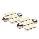 LED auto leeslamp met 9 LED's in Wit Licht (Wordt geleverd in Pair, 1,8 W, 5050, Lumen (LM) 100, Kleurtemperatuur 6000-6500K, 12V)