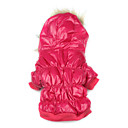 Warm Cotton Coat with Hoodie for Dogs (XS-XL, Red)