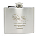 Personalized Stainless Steel 5-oz Flask - Thank You