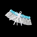 Lace lindo com bowknot / Imitação Garter casamento Pérola
