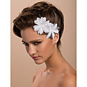 preciosa de la boda de novia de raso de flores / ramillete / casco (dos flores)