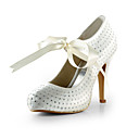 Beautiful Satin Stiletto Heel Closed Toe / Pumps With Beading Party/Evening Shoes (More Colors)