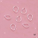 20pcs 3D Metal Stars Nail Decorations