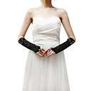 Spandex vingerloze elleboog dames handschoenen met Rhinestone